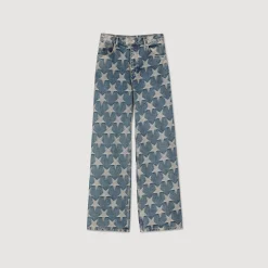 Jeans Con Stelle In Jacquard