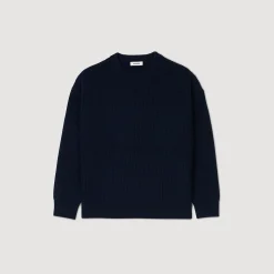 Maglione A Coste In Maglia