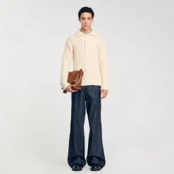 Maglione A Maglia Spessa Colletto A Polo