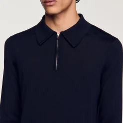 Maglione A Polo In Maglia
