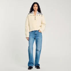 Maglione Colletto Alla Marinara A Righe