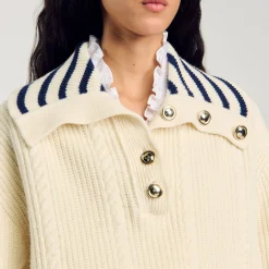 Maglione Colletto Alla Marinara A Righe