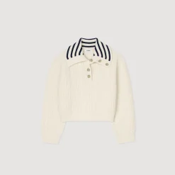 Maglione Colletto Alla Marinara A Righe