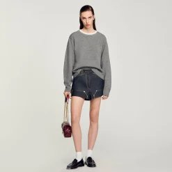 Maglione Con Colletto A Contrasto