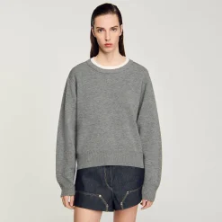 Maglione Con Colletto A Contrasto
