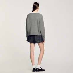 Maglione Con Colletto A Contrasto