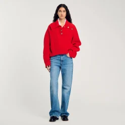 Maglione Con Colletto Con Bottoni