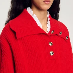Maglione Con Colletto Con Bottoni