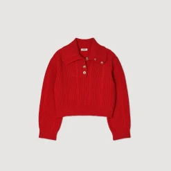 Maglione Con Colletto Con Bottoni