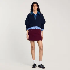 Maglione Con Colletto In Jeans
