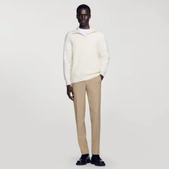 Maglione Con Collo Alto E Chiusura A Zip