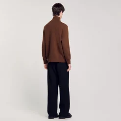 Maglione Con Collo Alto E Chiusura A Zip
