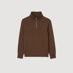 Maglione Con Collo Alto E Chiusura A Zip