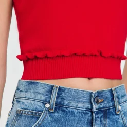 Maglione Corto Con Volant