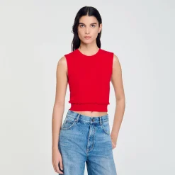Maglione Corto Con Volant