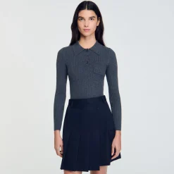 Maglione In Maglia A Coste