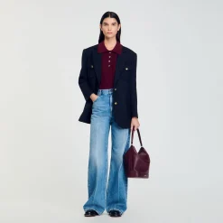 Maglione Ritorto Con Colletto A Polo