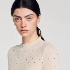 Maglione Trasparente Glitterato