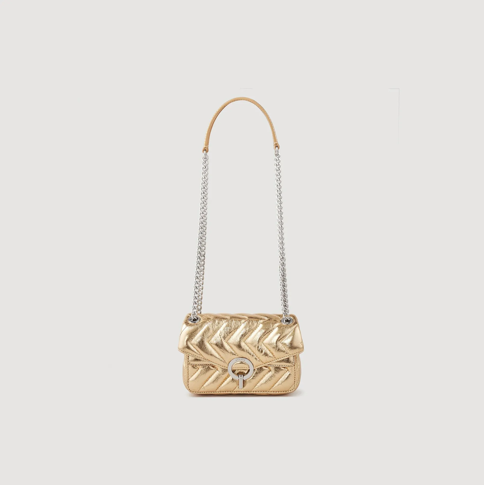 Mini Borsa Yza In Pelle Metallizzata