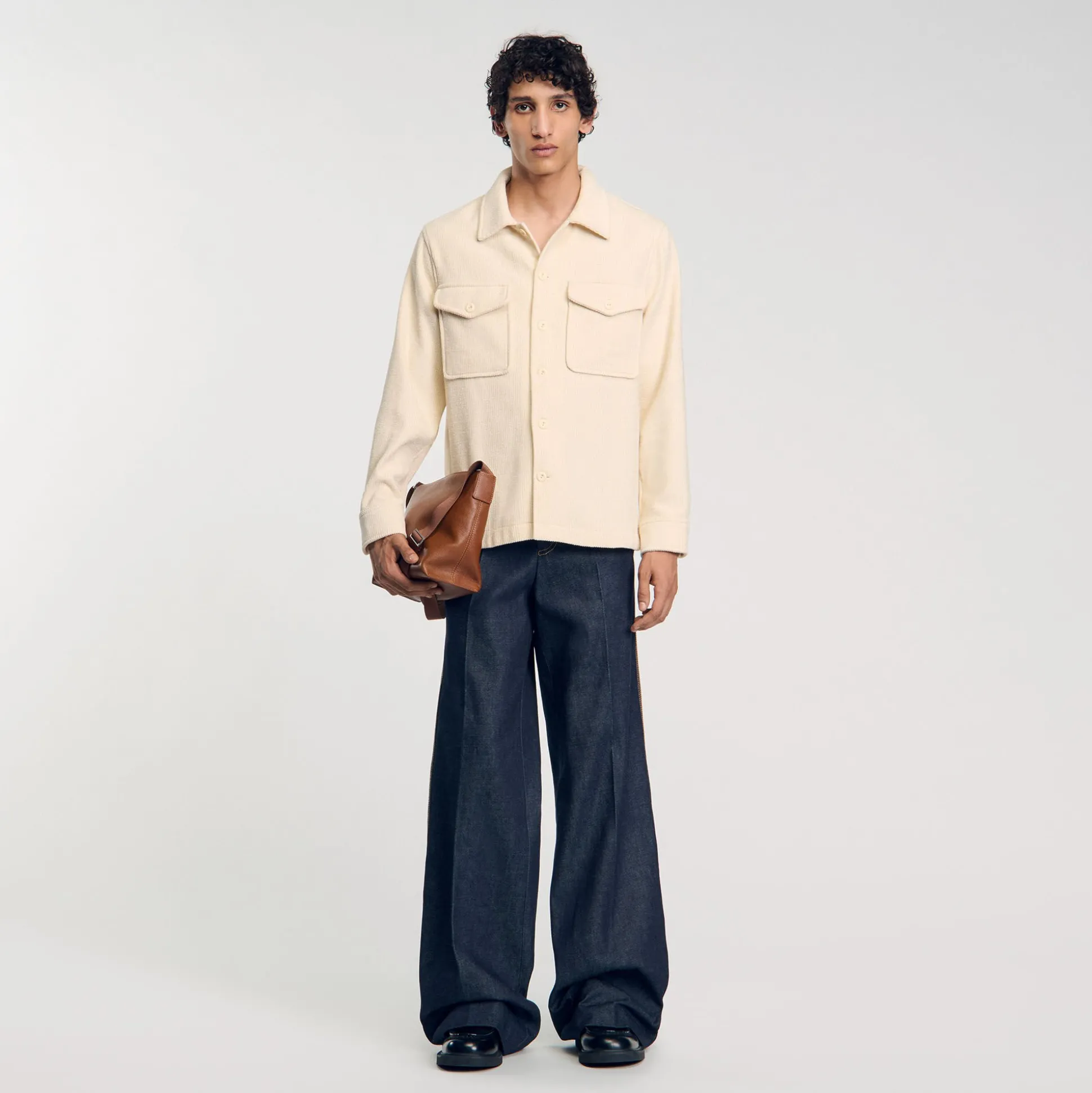 Overshirt In Velluto A Coste