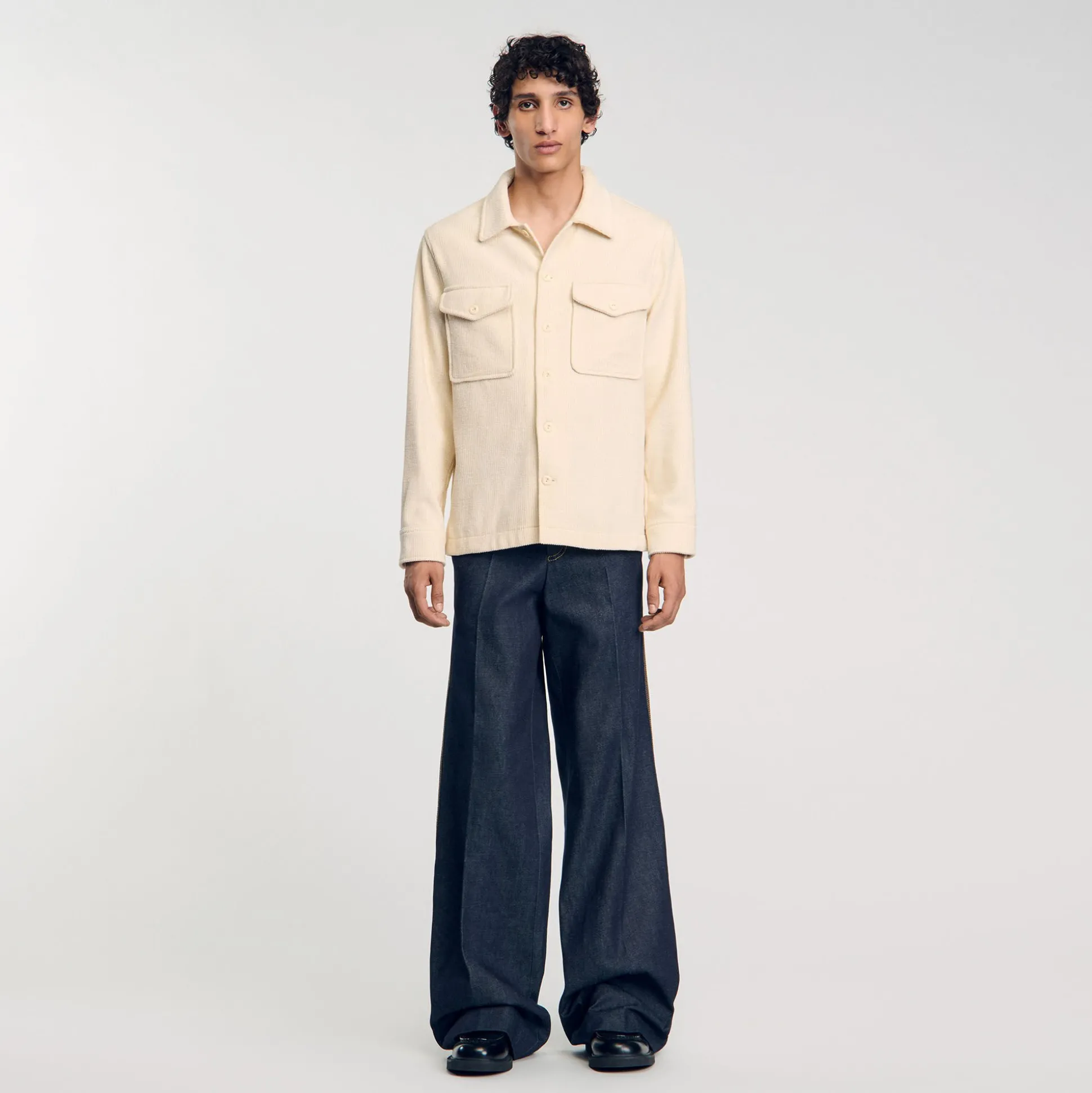 Overshirt In Velluto A Coste