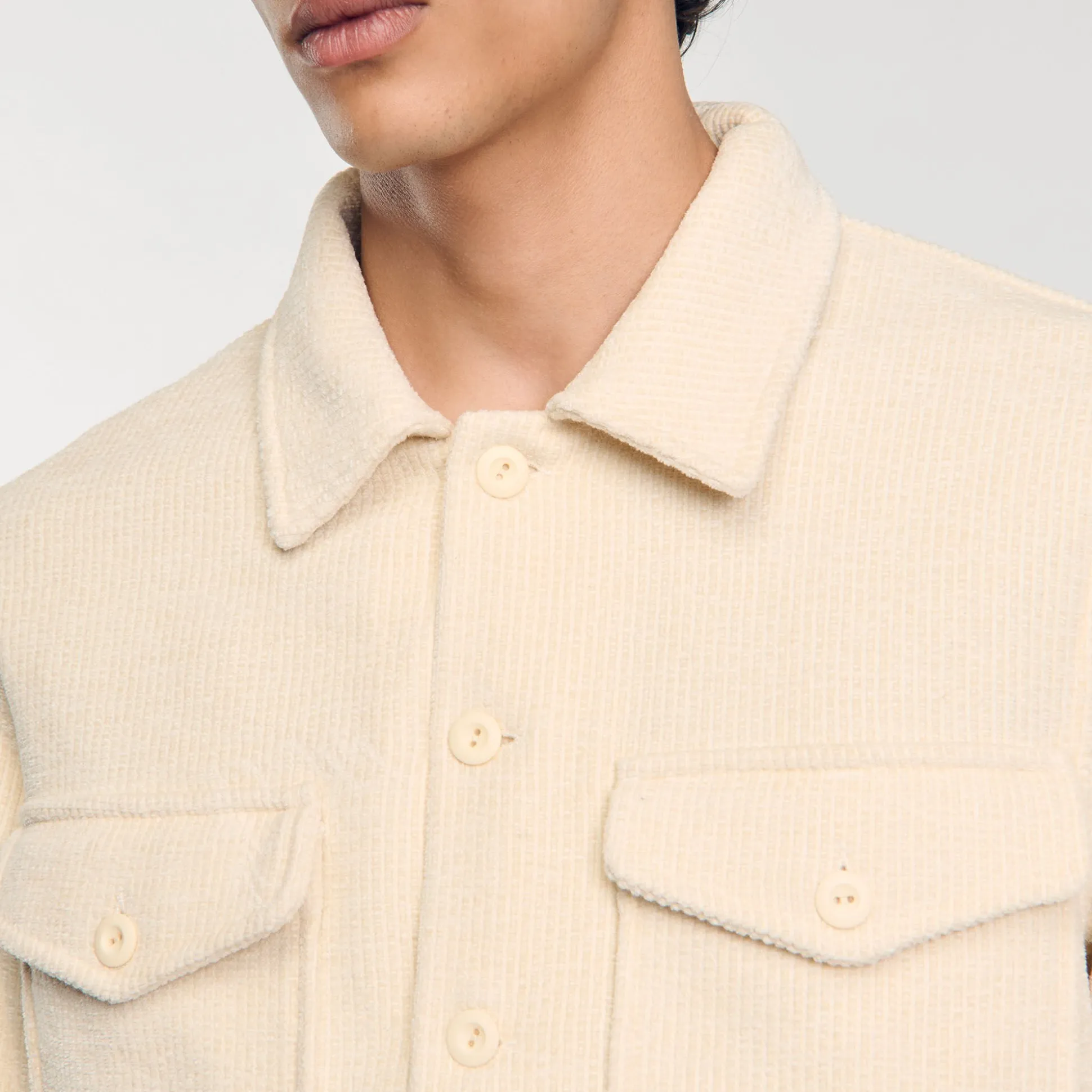 Overshirt In Velluto A Coste