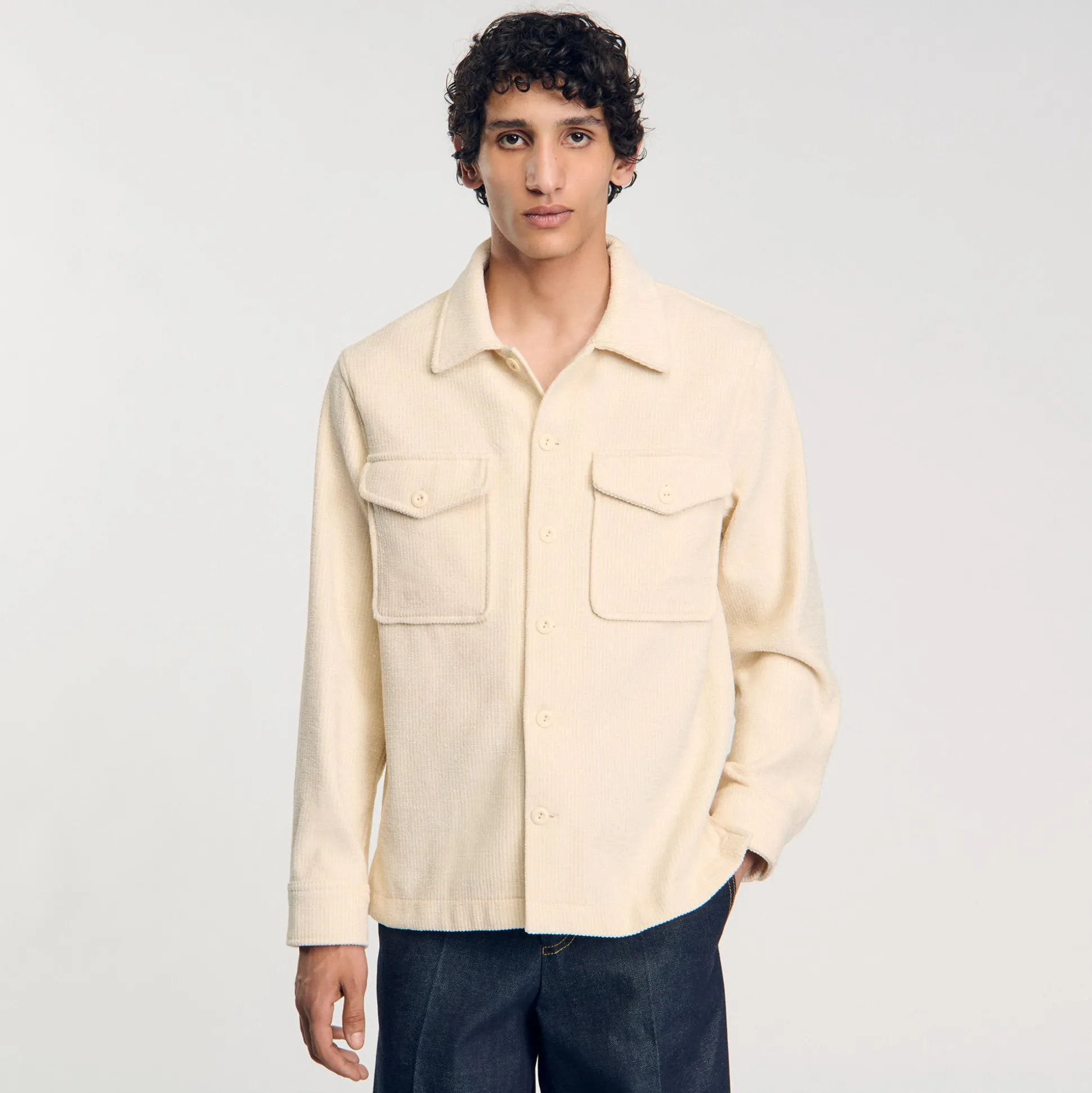 Overshirt In Velluto A Coste