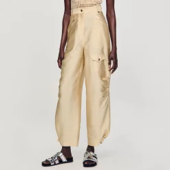 Pantaloni Cargo Satinati