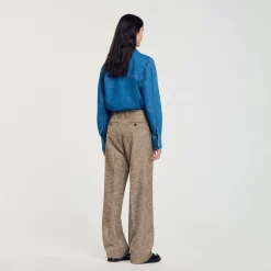 Pantaloni Con Motivo Pied De Poule