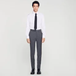 Pantaloni Da Abito In Lana