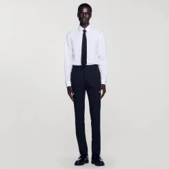 Pantaloni Da Completo Classici In Lana