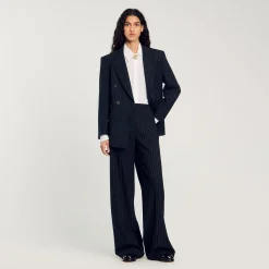 Pantaloni Dritti A Righine