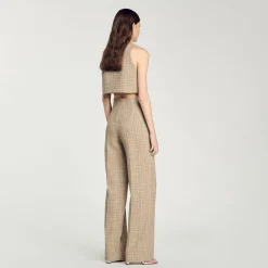 Pantaloni Dritti In Tweed
