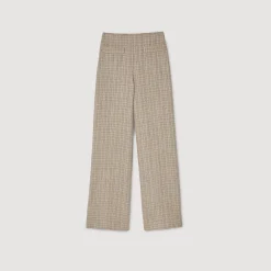 Pantaloni Dritti In Tweed