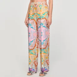 Pantaloni Fluidi Con Stampa