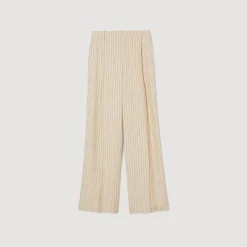 Pantaloni Fluidi E Larghi A Righe