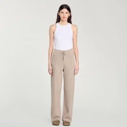 Pantaloni Glitterati In Maglia