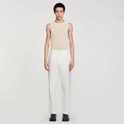 Pantaloni In Lino E Cotone