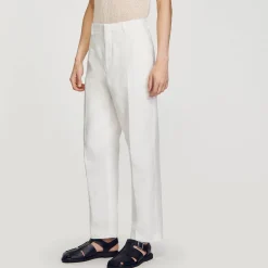 Pantaloni In Lino E Cotone