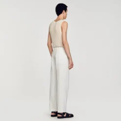 Pantaloni In Lino E Cotone