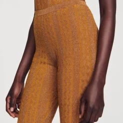 Pantaloni In Maglia Metallizzata