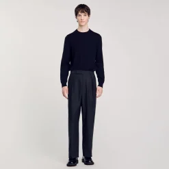 Pantaloni Larghi Con Pieghe