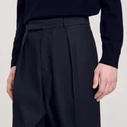 Pantaloni Larghi Con Pieghe