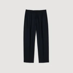 Pantaloni Larghi Con Pieghe