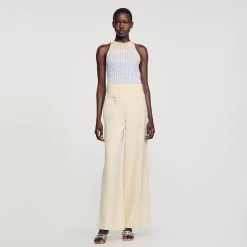 Pantaloni Larghi Con Pince