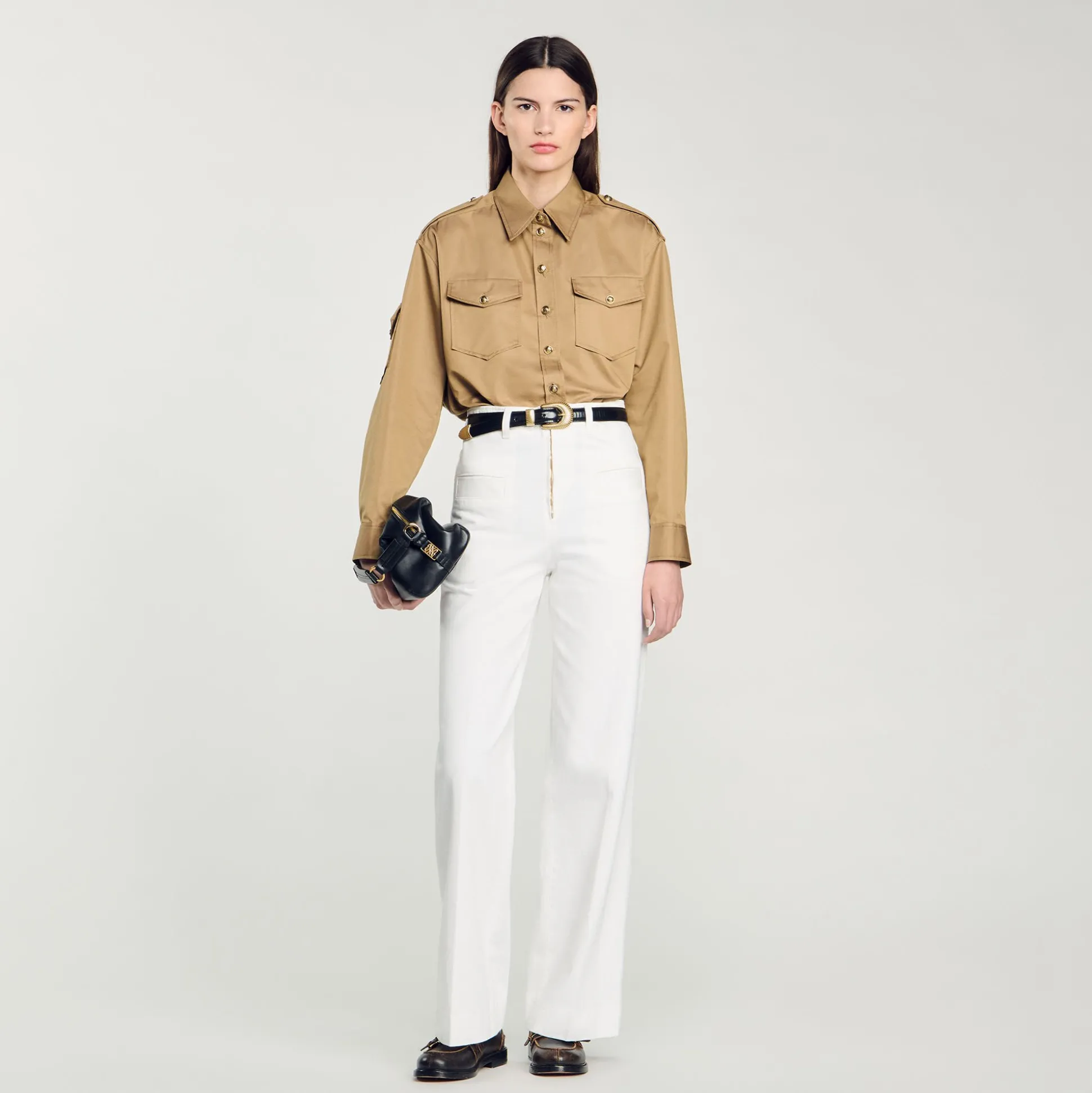 Pantaloni Larghi In Tela
