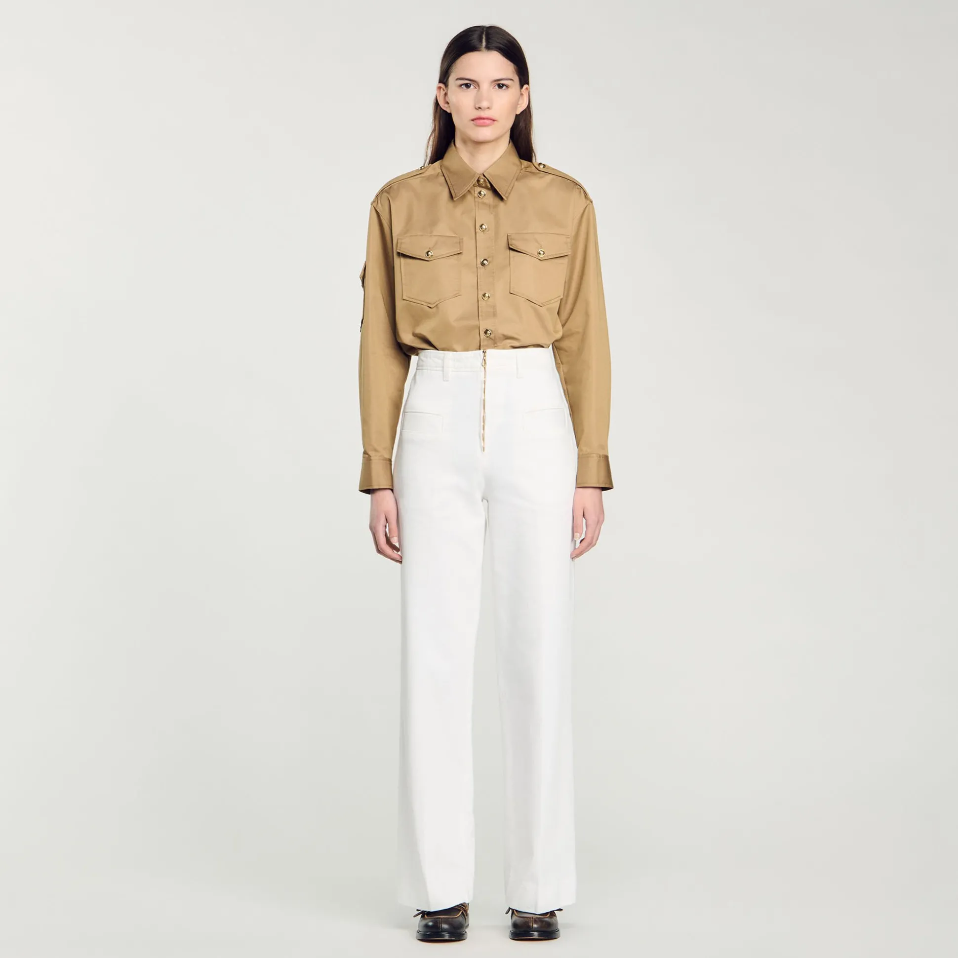 Pantaloni Larghi In Tela