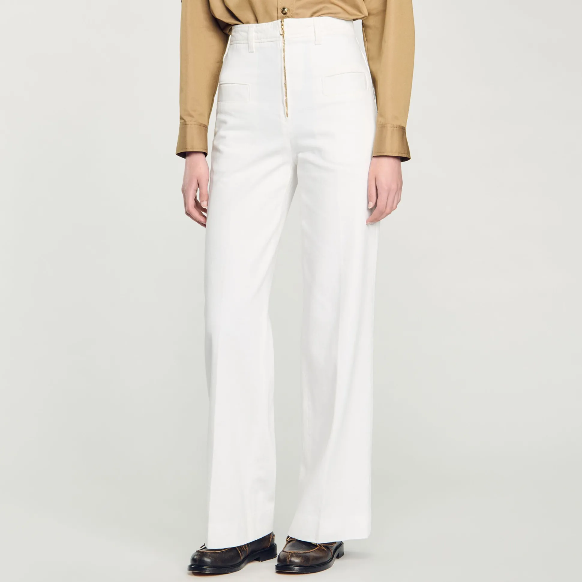 Pantaloni Larghi In Tela