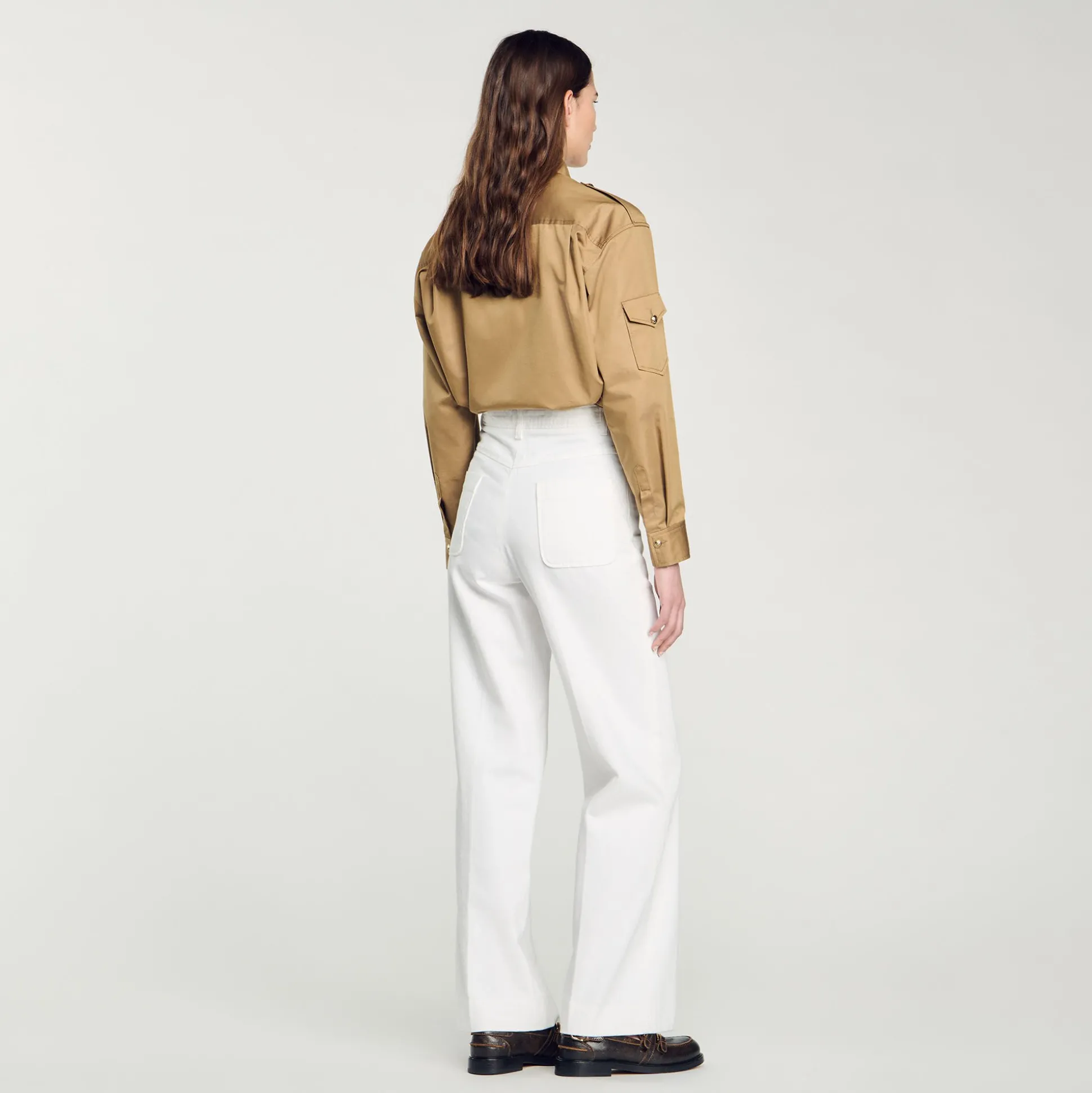 Pantaloni Larghi In Tela