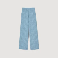 Pantaloni Larghi In Tweed